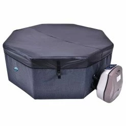 Pack Spa Portable Netspa Octopus 4 à 6 Personnes + Mobilier -Bleu Piscine spa gonflable poolstar netspa octopus 6 1 2