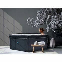 Pack Spa Portable Netspa Octopus 4 à 6 Personnes + Mobilier -Bleu Piscine spa gonflable poolstar netspa octopus ambiance2 1 2