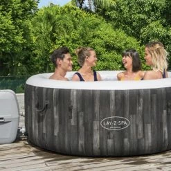 Spa Gonflable Bestway Lay-Z Spa BAHAMAS AirJet 4 Places -Bleu Piscine spa gonflable rond lay z spa bahamas airjet 2