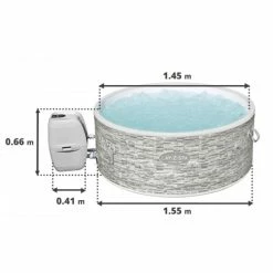 Spa Semi-rigide Bestway Lay-Z-Spa VANCOUVER AirJet Plus 5 Places 19 Spa Semi-rigide Bestway Lay-Z-Spa VANCOUVER AirJet Plus 5 Places -Bleu Piscine spa gonflable rond lay z spa vancouver airjet plus dimensions