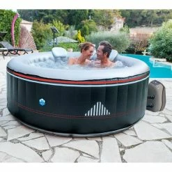 Spa Gonflable Netspa Montana 6 Personnes -Bleu Piscine spa montana ambiance 1