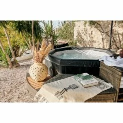 Pack Spa Portable Netspa Octopus 4 à 6 Personnes + Mobilier -Bleu Piscine spa octopus netspa mobilier ambiance 4