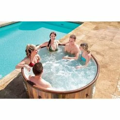 Spa Semi-rigide Bestway Lay-Z Spa HELSINKI AirJet 7 Places -Bleu Piscine spa helsinki ambiance min 1