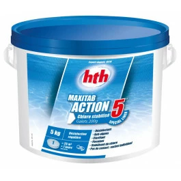 HTH Maxitab Action 5 Spécial Liner - Galets De Chlore Stabilisé 5kg 1 HTH Maxitab Action 5 Spécial Liner - Galets De Chlore Stabilisé 5kg