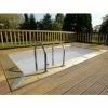 Piscine En Bois Rectangulaire Ubbink Linéa UrbanPool 4,50 X 2,50 X 1,40 M - Liner Gris