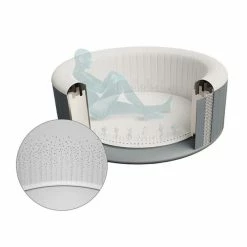 Spa Gonflable Bestway Lay-Z Spa BUDAPEST AirJet 6 Places -Bleu Piscine visuel systeme massage airjet